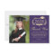 Elegant Script Photo Purple Gold Graduation