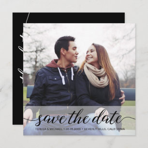 Elegant Script Photo QR code wedding website