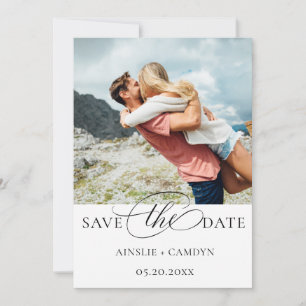 Elegant Script Photo Save The Date