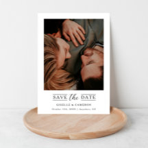 Elegant Script Photo Save the Date Magnet