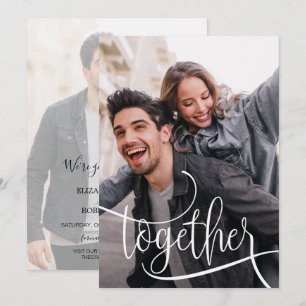 Elegant Script Photo Wedding Save The Date