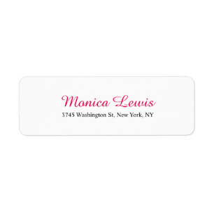 Elegant Script Plain Pink Red White Feminine Chic
