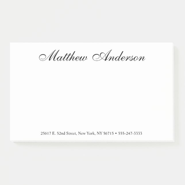 Elegant Script Post-it Notes (Front)