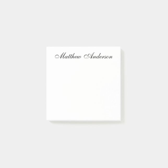 Elegant Script Post-it Notes (Front)