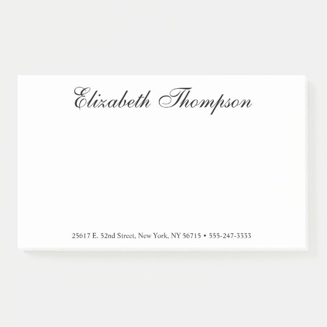 Elegant Script Post-it Notes (Front)