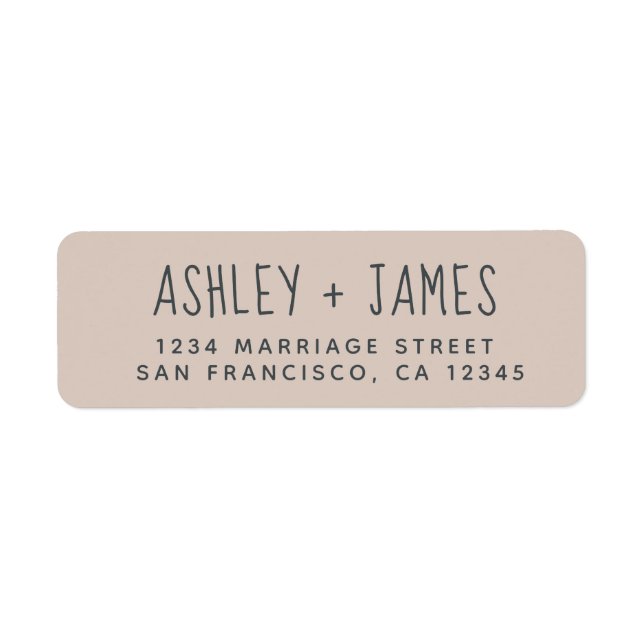 Elegant Script Purple Wedding Return Address (Front)