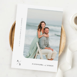 Elegant Script QR Code Photo Budget Wedding Invitation