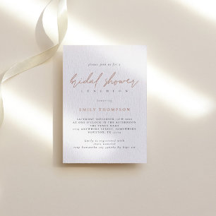 Elegant Script Real Rose Gold Foil Bridal Shower