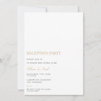 Elegant Script Reception Invitation Card