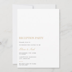 Elegant Script Reception Invitation Card