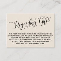 Elegant Script Regarding Wedding Gifts Cream