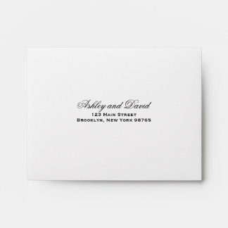 Elegant Script Return Address Envelope