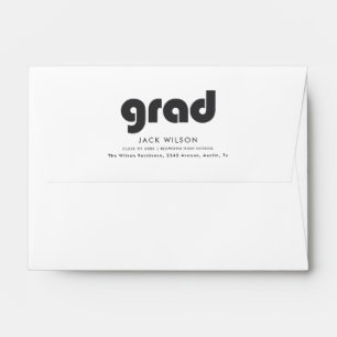 Elegant Script Return Address Graduation Envelope