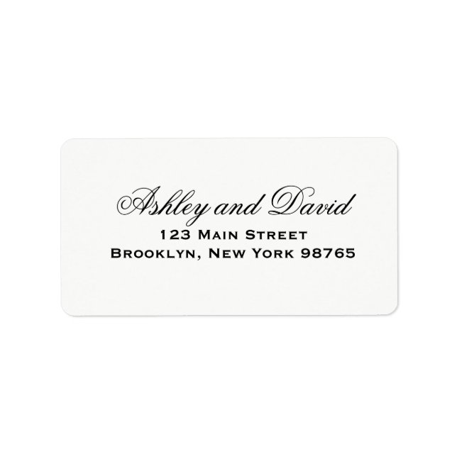 Elegant Script Return Address Label (Front)