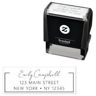 Elegant Script Return Address Minimalist Modern Self-inking Stamp