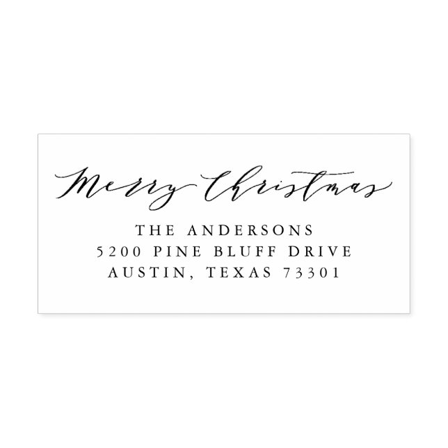 Elegant Script Return Address Rubber Stamp (Imprint)