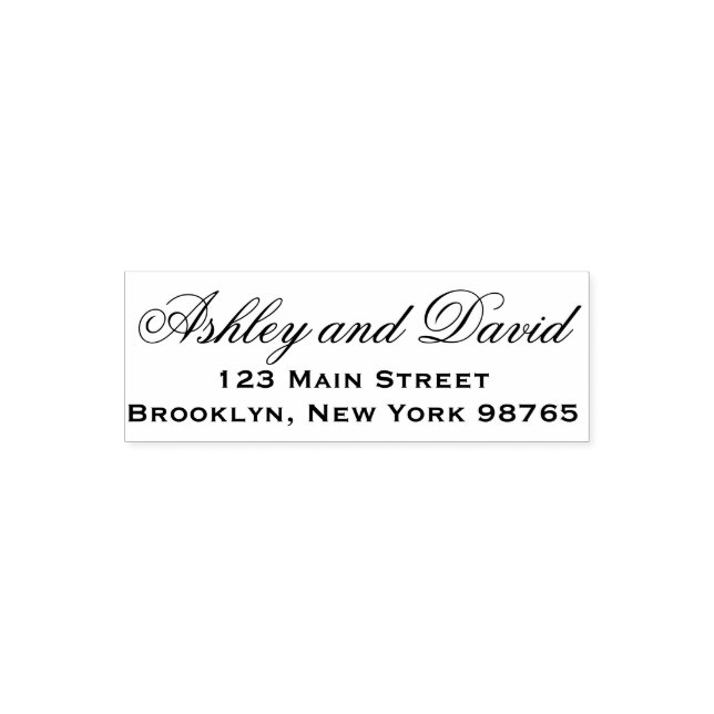 Elegant Script Return Address Self-Inking Stamp (Design)