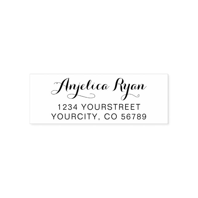 Elegant Script Return Address Self-inking Stamp (Design)