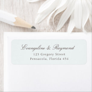 Elegant Script Rococo Wedding Address