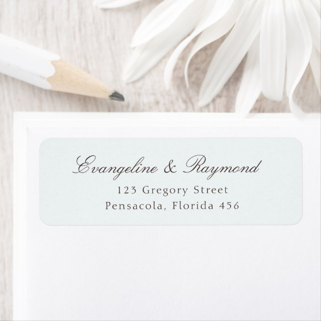 Elegant Script Rococo Wedding Address (Insitu)