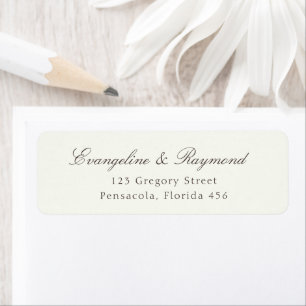 Elegant Script Rococo Wedding Address