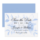 Elegant Script Romantic Wedding Navy Floral