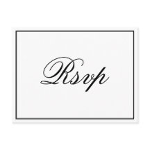Elegant Script RSVP Postcard