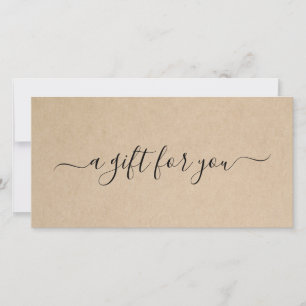 Elegant Script Rustic Gift Certificate