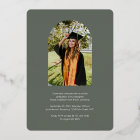 Elegant Script Sage Graduation Party Arch Photo