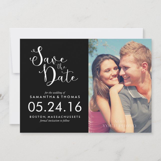 Elegant Script Save the Date (Front)
