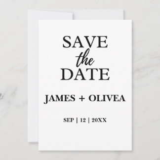 Elegant Script Save the Date Announcement Card