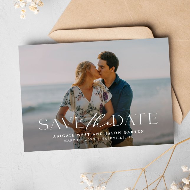 Elegant Script Save the Date Photo (Creator Uploaded)