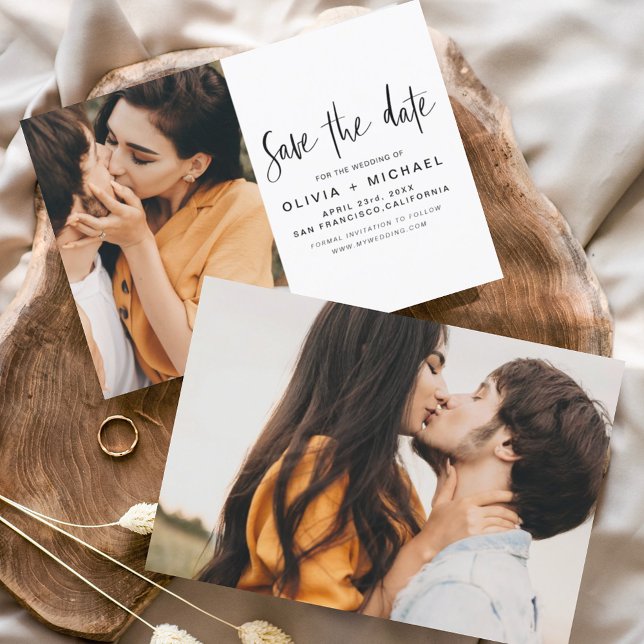 Elegant Script Save the Date Photo Minimalist (Creator Uploaded)