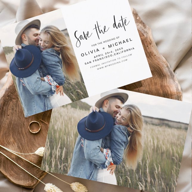 Elegant Script Save the Date Photo Minimalist (Creator Uploaded)