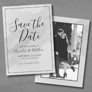Elegant Script Save the Date Wedding Announcement