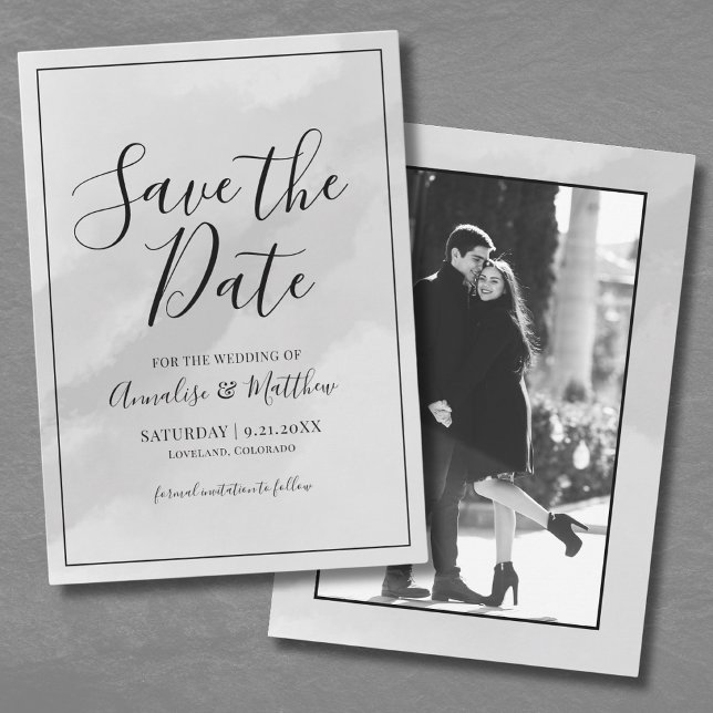 Elegant Script Save the Date Wedding Announcement (Elegant Script Save the Date Wedding Announcement)