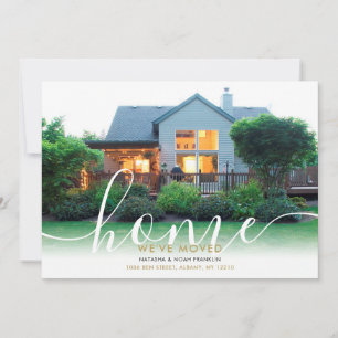 Elegant Script Script New Home Photo Announcement