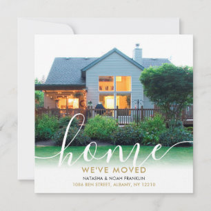 Elegant Script Script New Home Photo Announcement