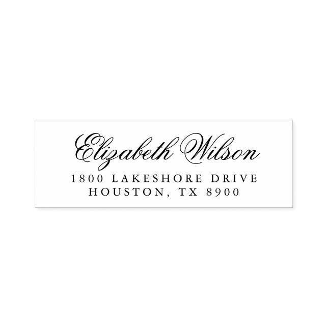Elegant Script Self Inking Return Address Stamp (Design)
