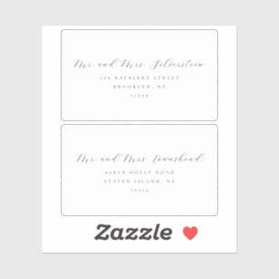 Elegant Script Serif Text 2 Wedding Address Labels
