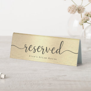 Elegant Script Shiny Metallic Gold Reserved