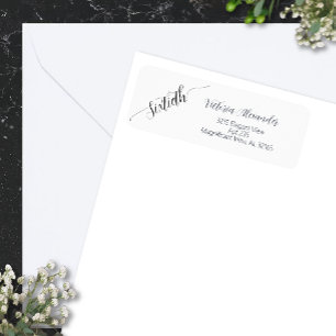Elegant Script Sixtieth Birthday Celebration