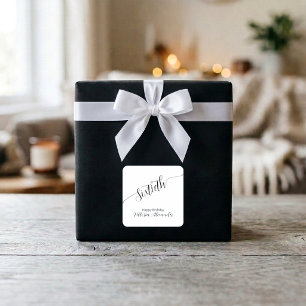 Elegant Script Sixtieth Birthday Celebration Square Sticker