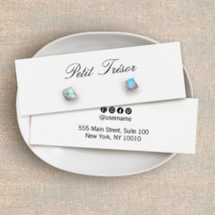 Elegant Script  Stud Earring Display