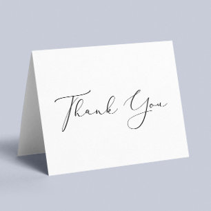 Elegant Script Sympathy Funeral Memorial Thank You Card