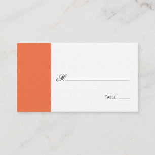 Elegant Script Table Seating/Place Card - Orange