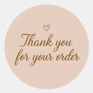 Elegant Script Thank You Business Sticker