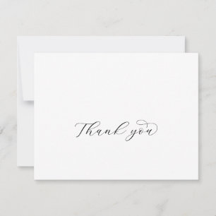 Elegant Script Thank You Card
