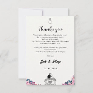 Elegant Script Thank You Card – Wedding or Event D