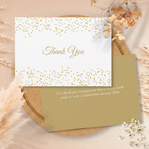 Elegant Script Thank You Chic Gold Dust Confetti